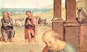 Pietro Perugino Anbetung der Hirten oil on canvas